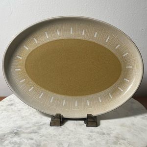 Vintage Denby Stoneware Ode Oval Platter - Made in England
